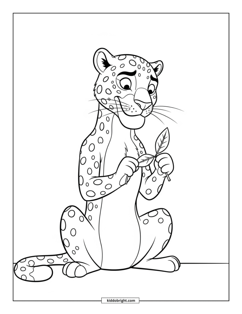 Leopard coloring pages for kids free download
