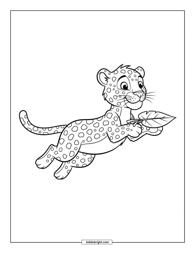 Leopard coloring pages for kids free download