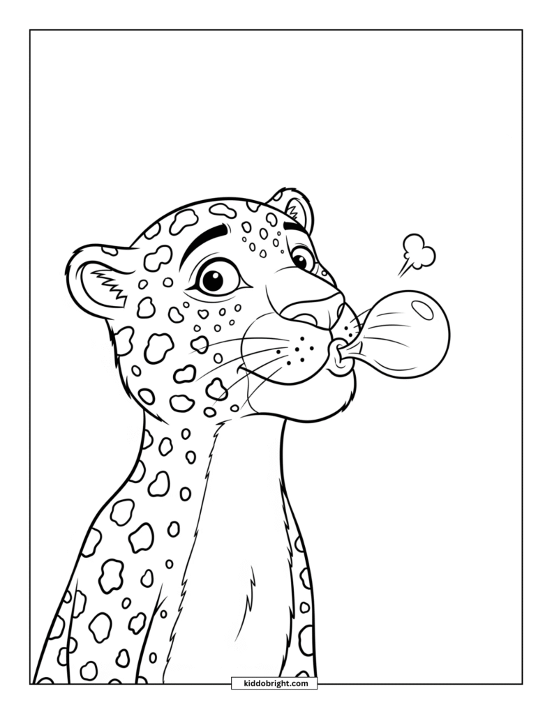 Leopard coloring pages for kids free download
