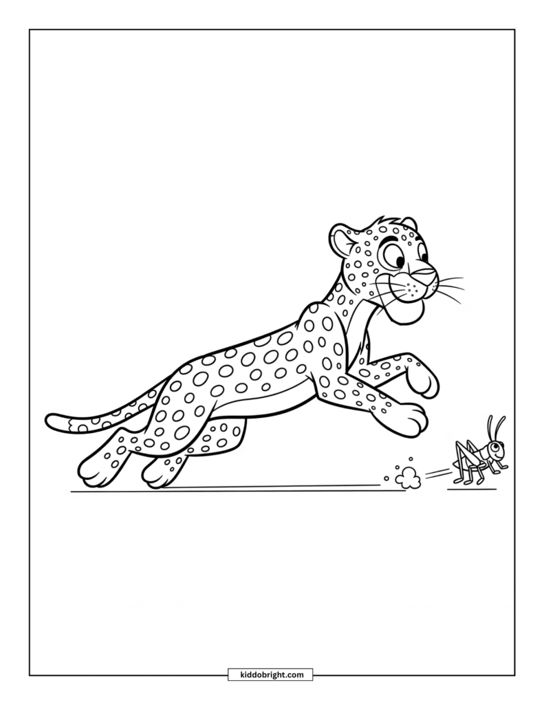 Leopard coloring pages for kids free download