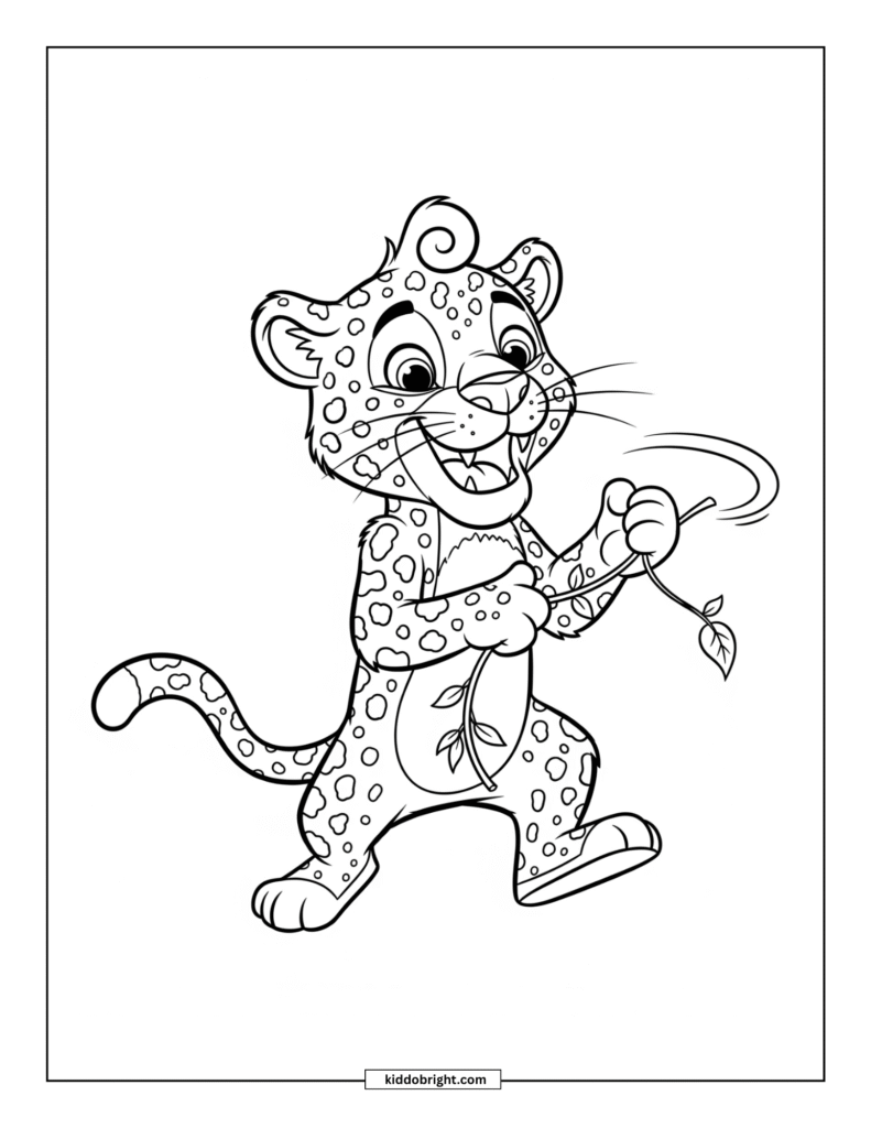 Leopard coloring pages for kids free download