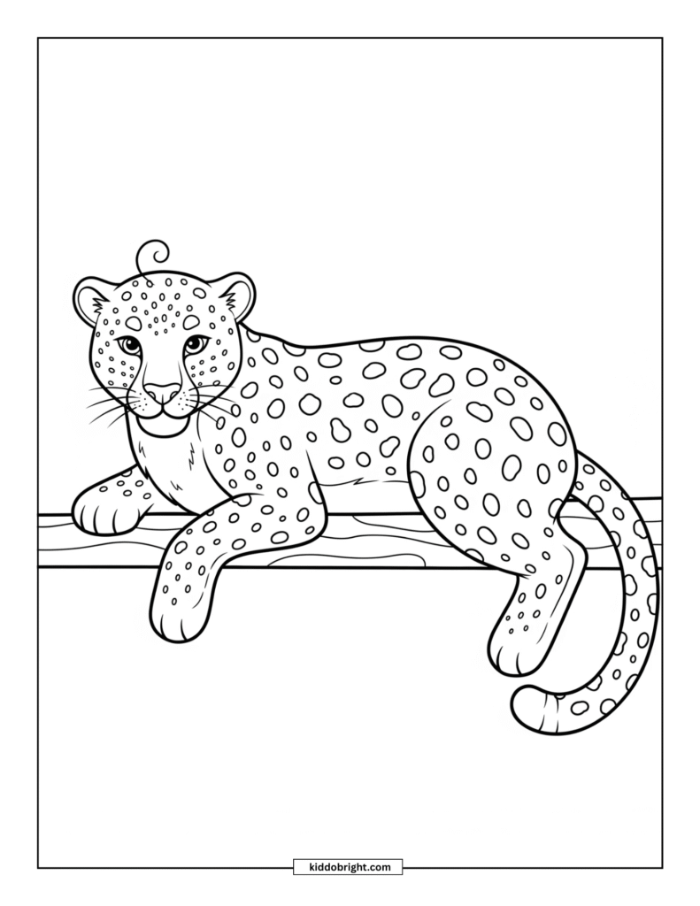 Leopard coloring pages for kids free download