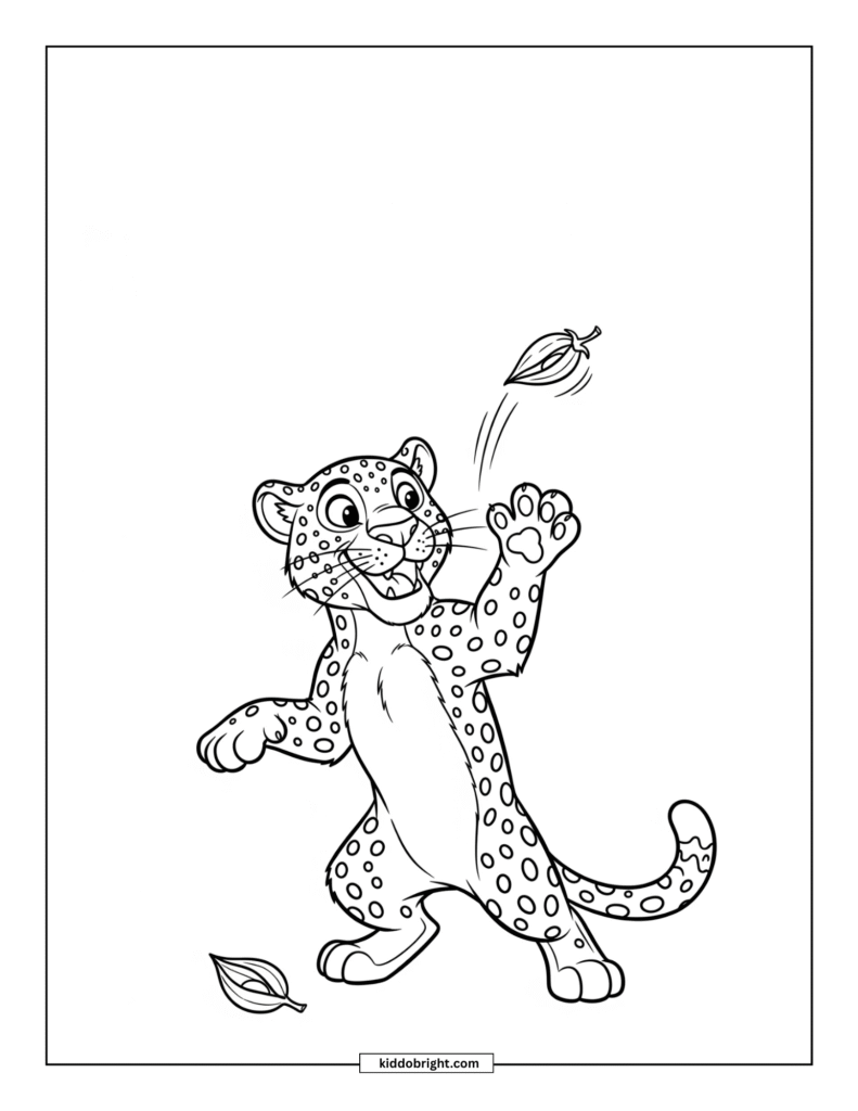 Leopard coloring pages for kids free download