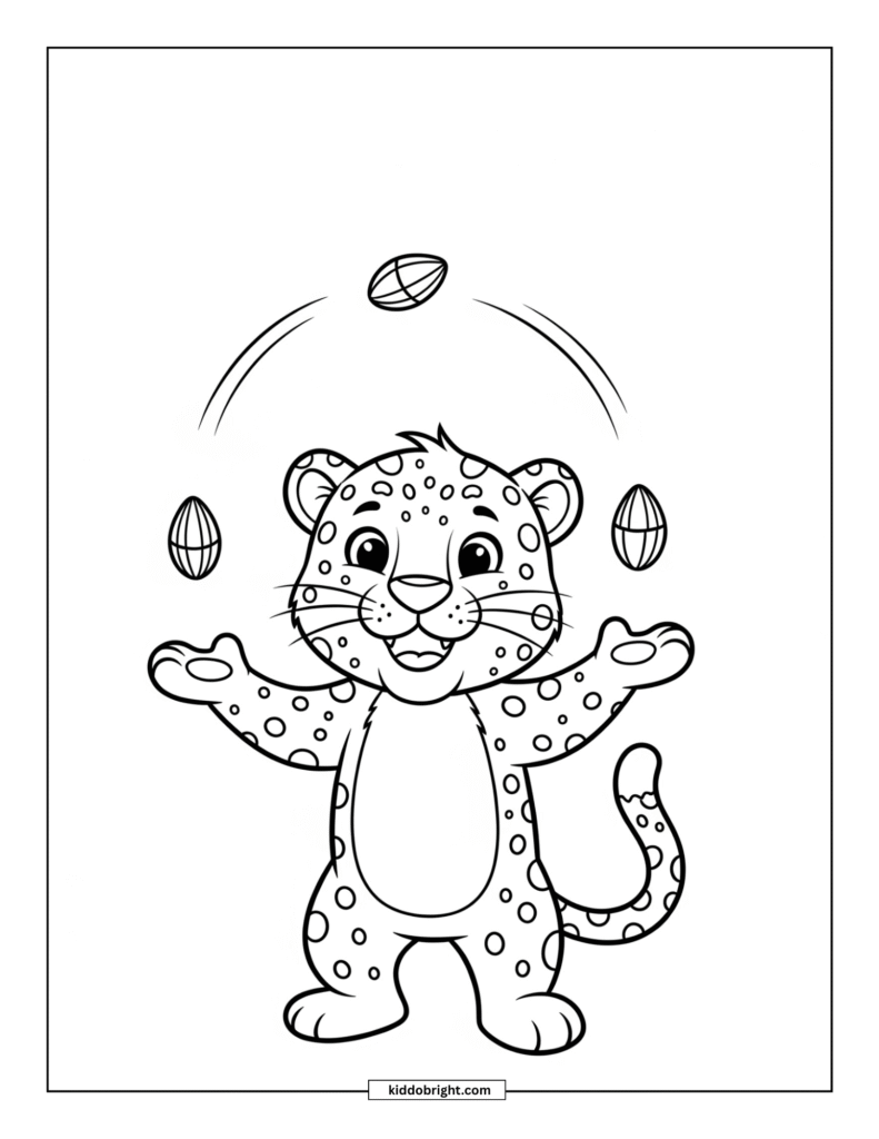 Leopard coloring pages for kids free download