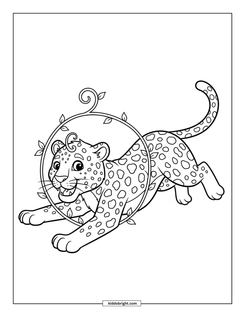 Leopard coloring pages for kids free download