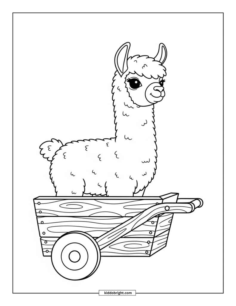 Llama coloring pages for kids free download