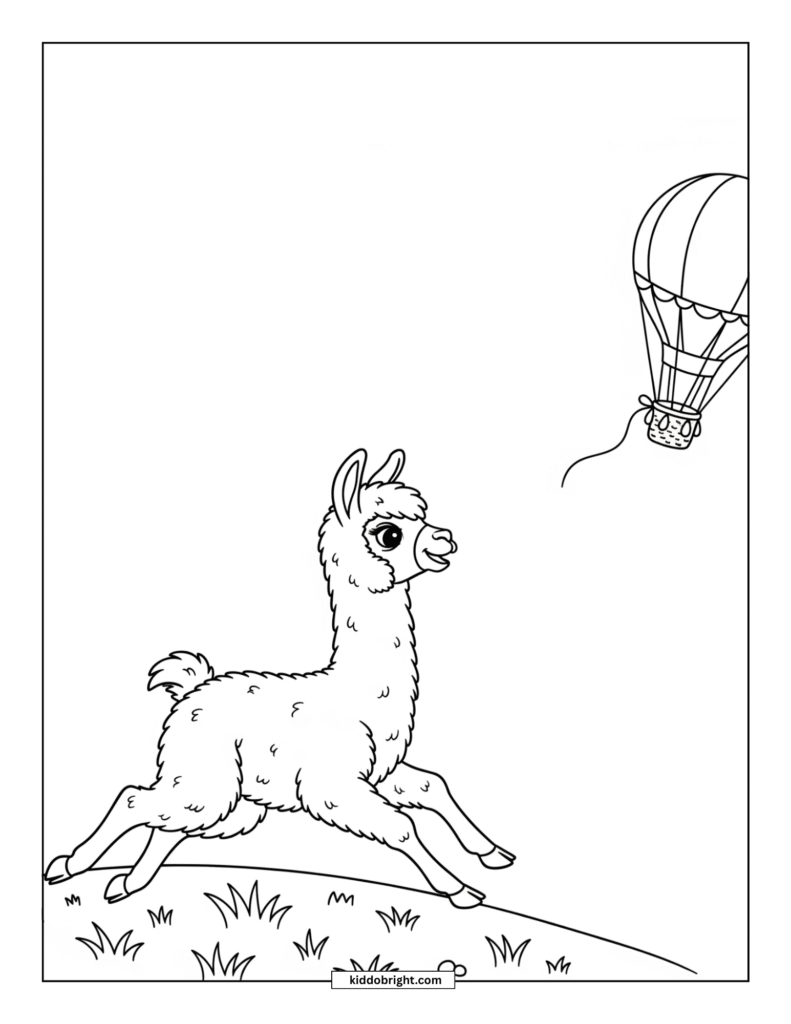 Llama coloring pages for kids free download