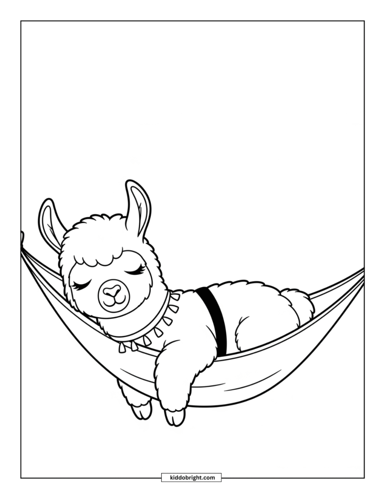 Llama coloring pages for kids free download