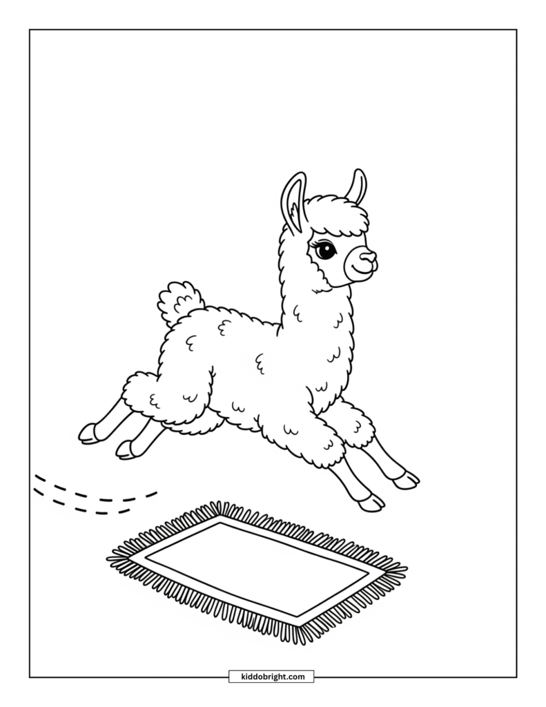 Llama coloring pages for kids free download