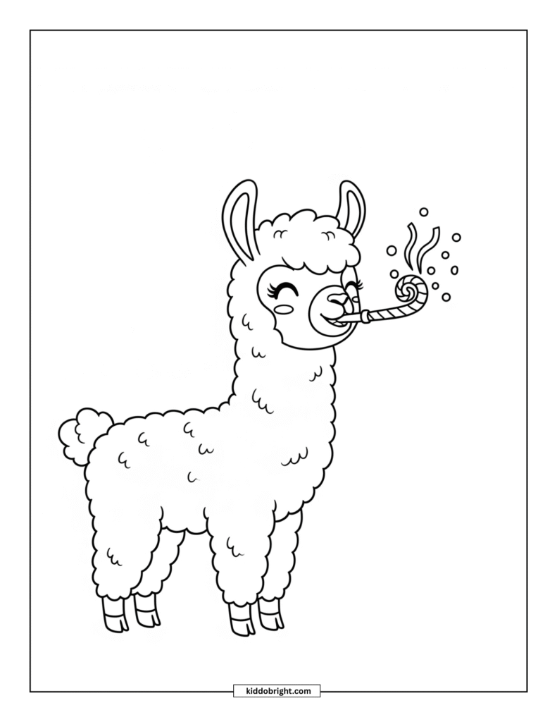 Llama coloring pages for kids free download