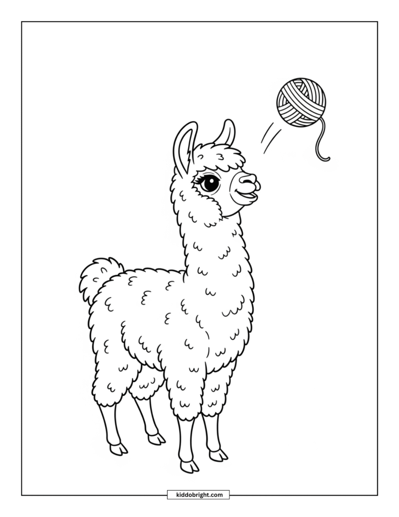 Llama coloring pages for kids free download
