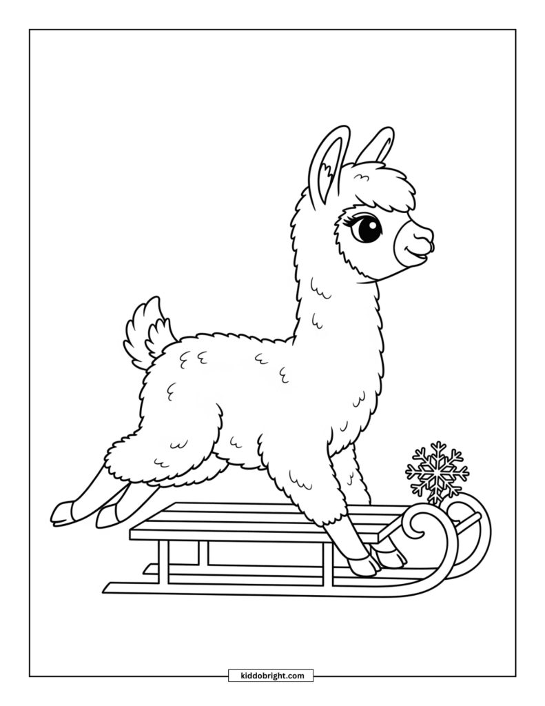 Llama coloring pages for kids free download