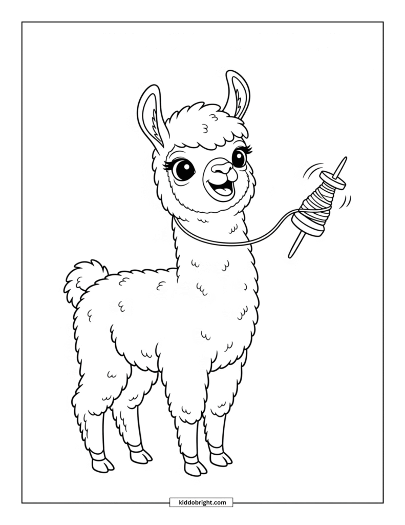 Llama coloring pages for kids free download