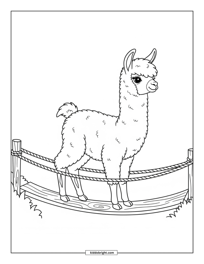 Llama coloring pages for kids free download