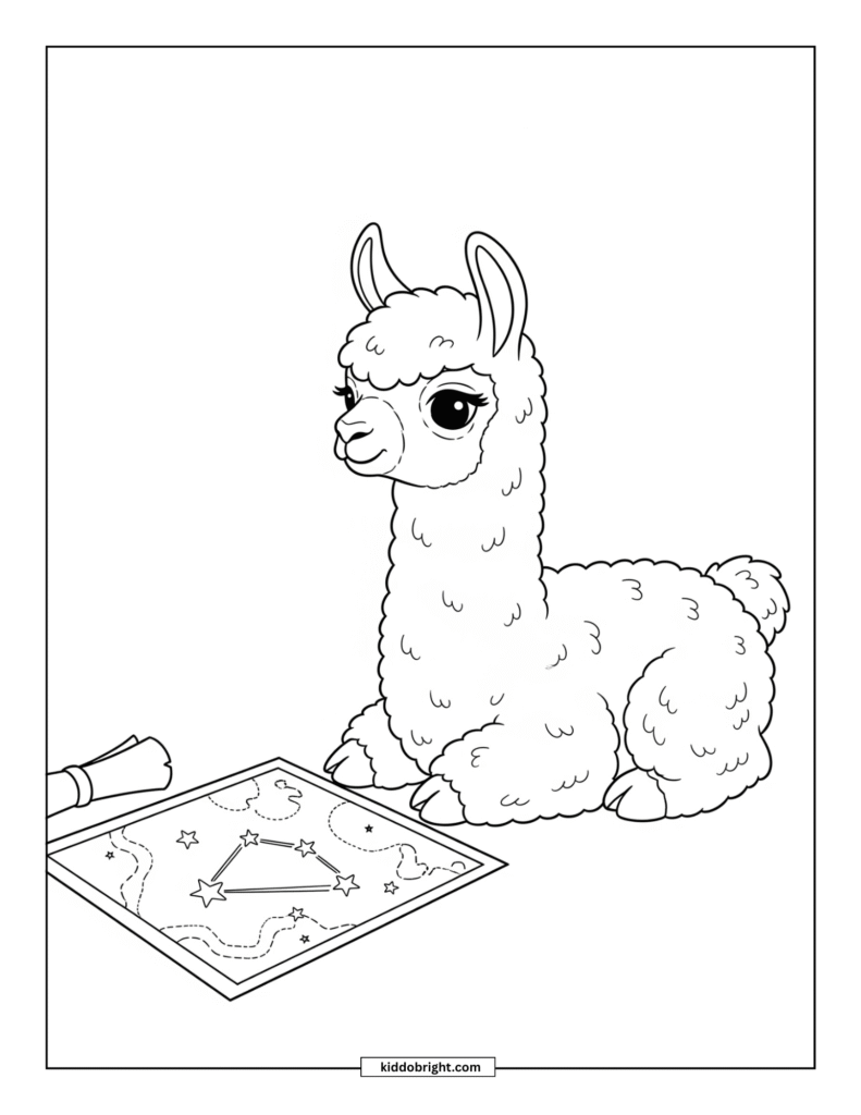 Llama coloring pages for kids free download