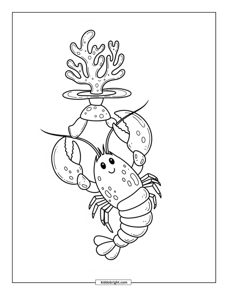 Lobster coloring pages for kids free download