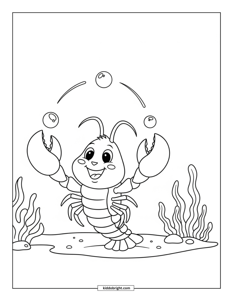 Lobster coloring pages for kids free download