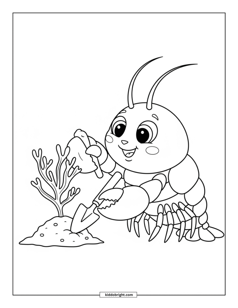 Lobster coloring pages for kids free download