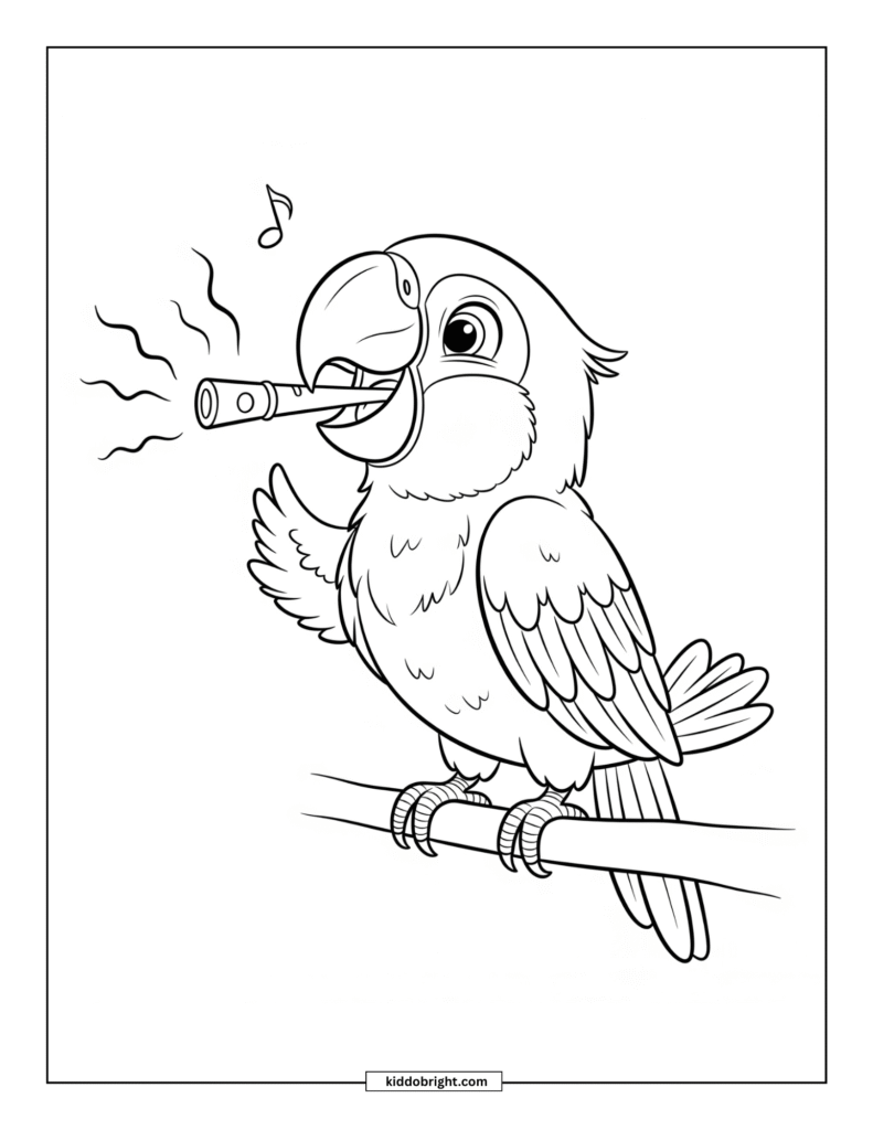 Macaw coloring pages for kids free download
