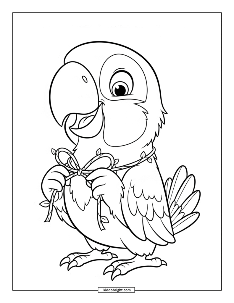 Macaw coloring pages for kids free download