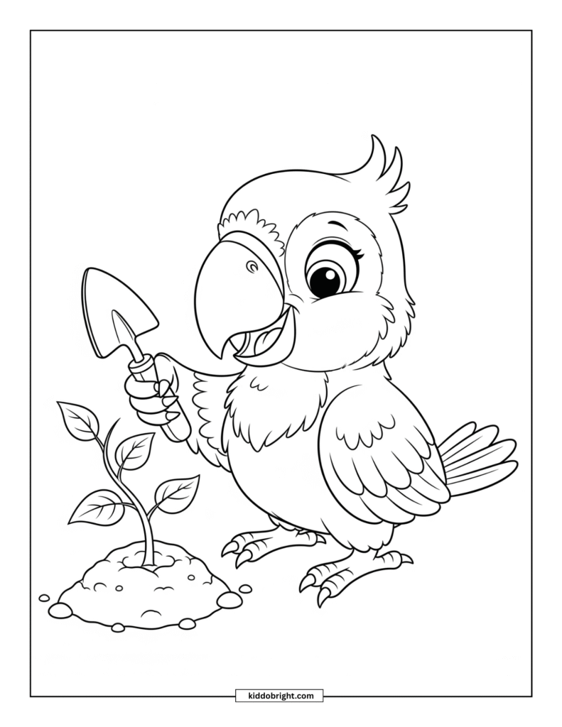 Macaw coloring pages for kids free download