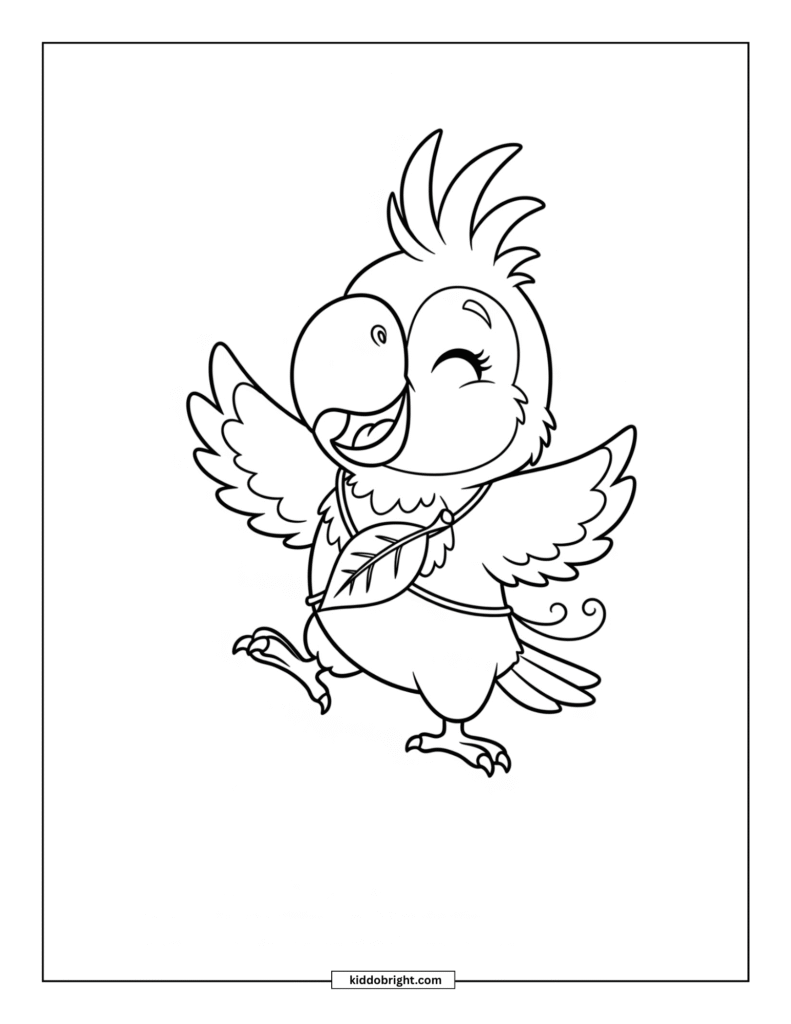 Macaw coloring pages for kids free download