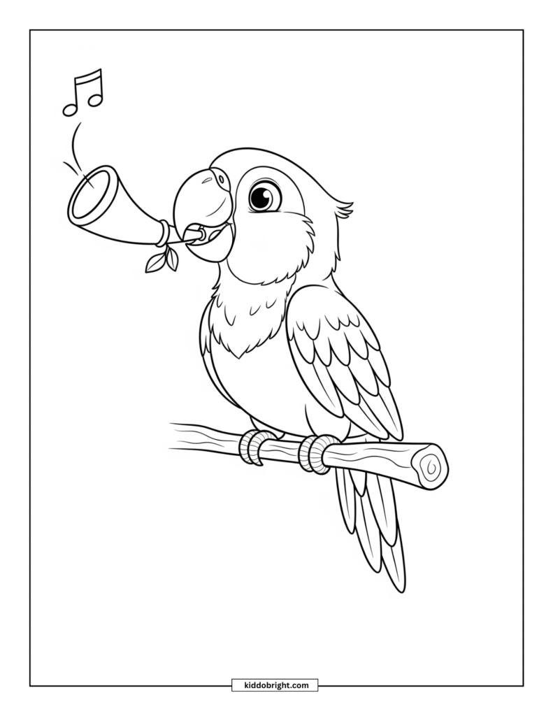 Macaw coloring pages for kids free download