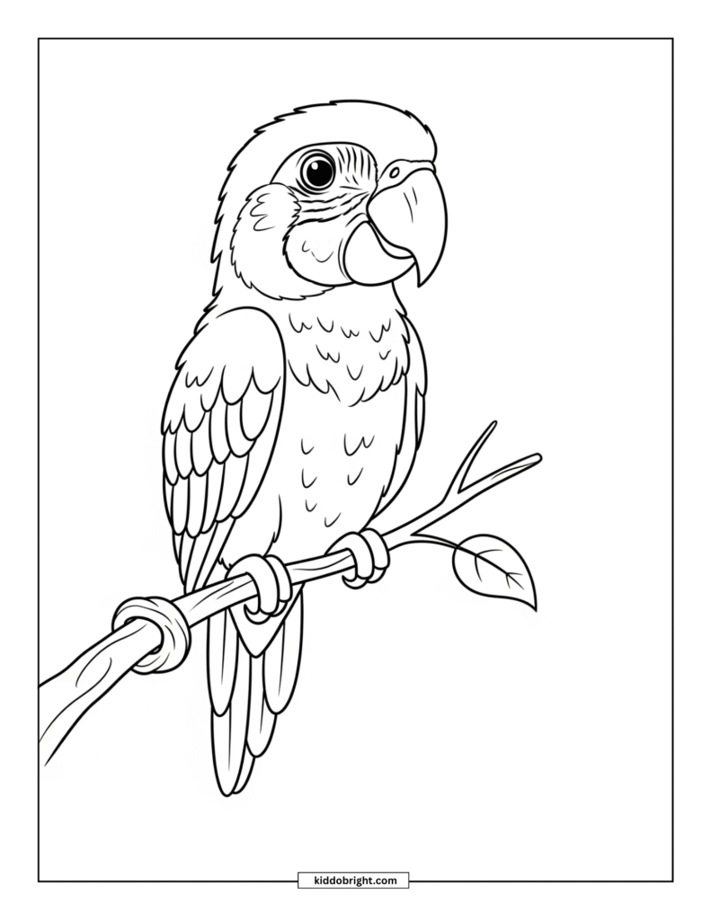 Macaw coloring pages for kids free download