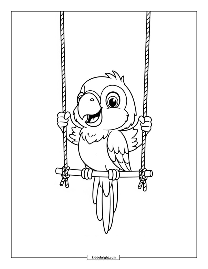 Macaw coloring pages for kids free download