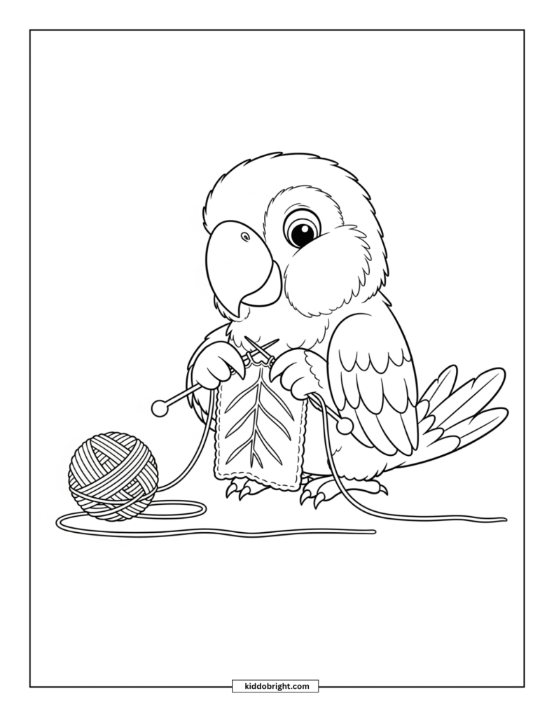 Macaw coloring pages for kids free download