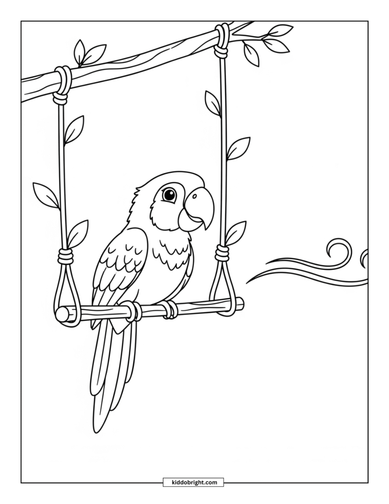 Macaw coloring pages for kids free download