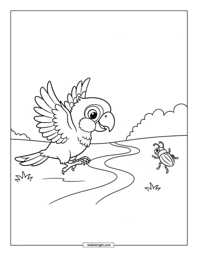 Macaw coloring pages for kids free download