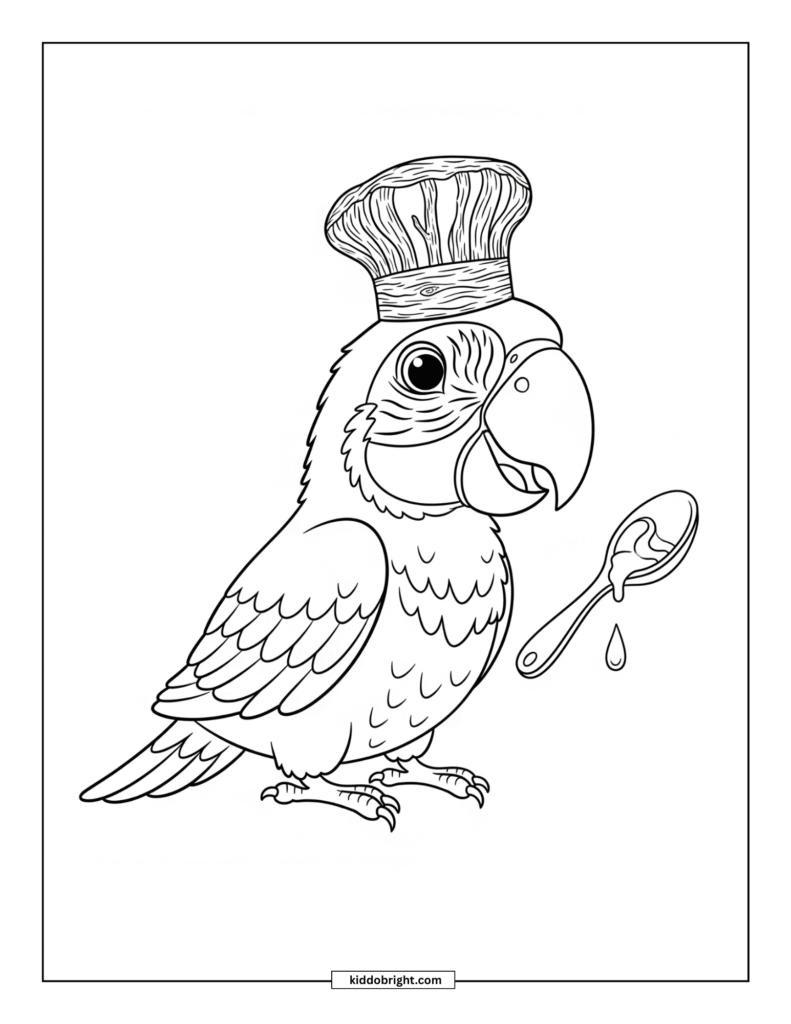 Macaw coloring pages for kids free download