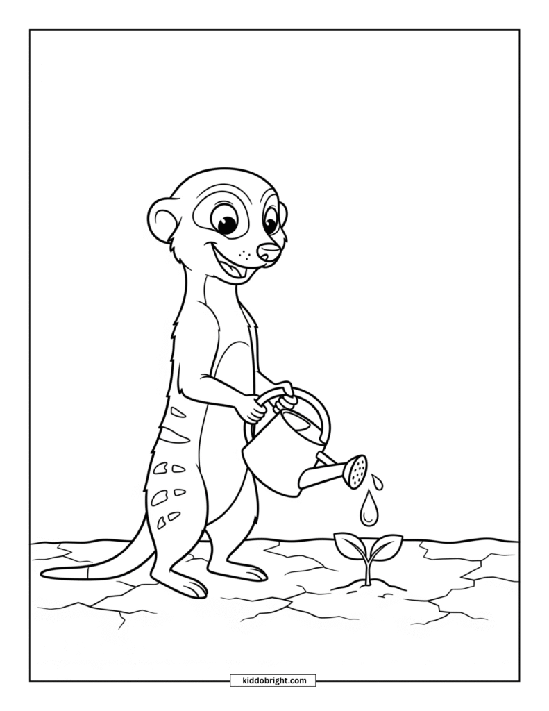 Meerkat coloring pages for kids free download