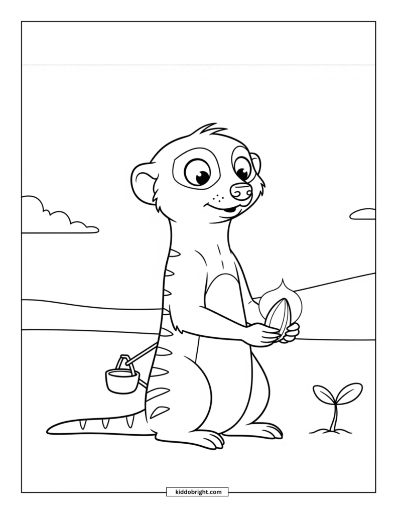 Meerkat coloring pages for kids free download