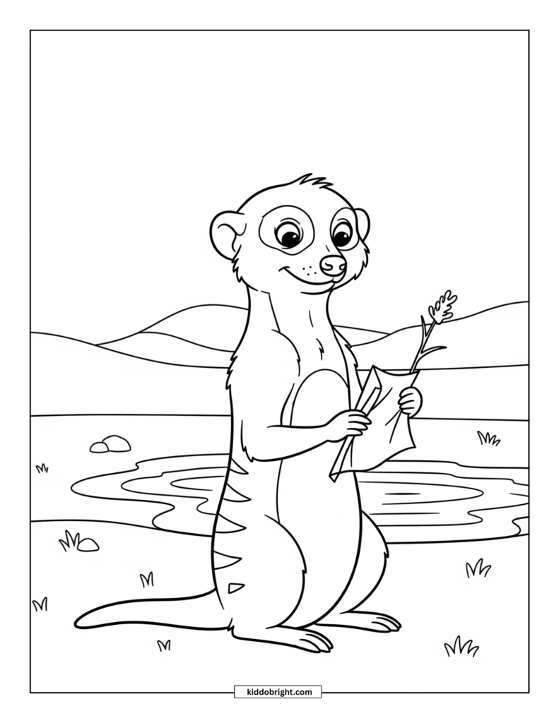 Meerkat coloring pages for kids free download