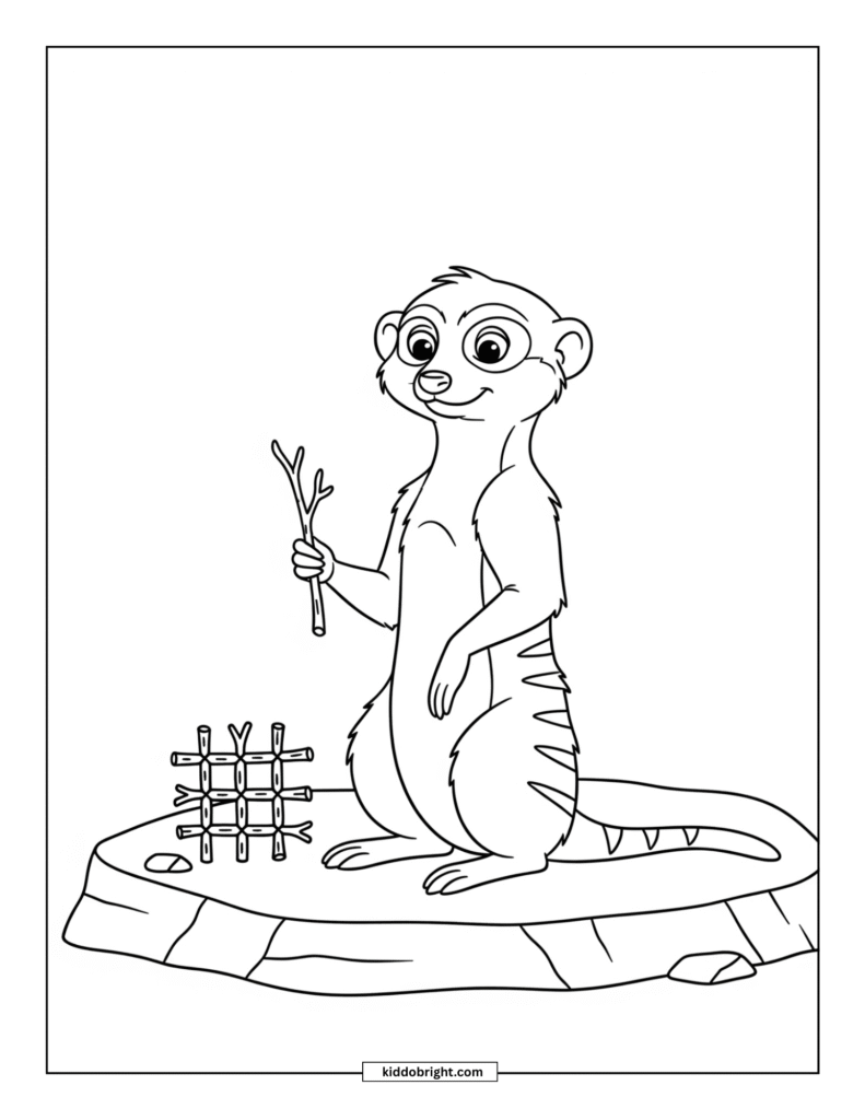 Meerkat coloring pages for kids free download