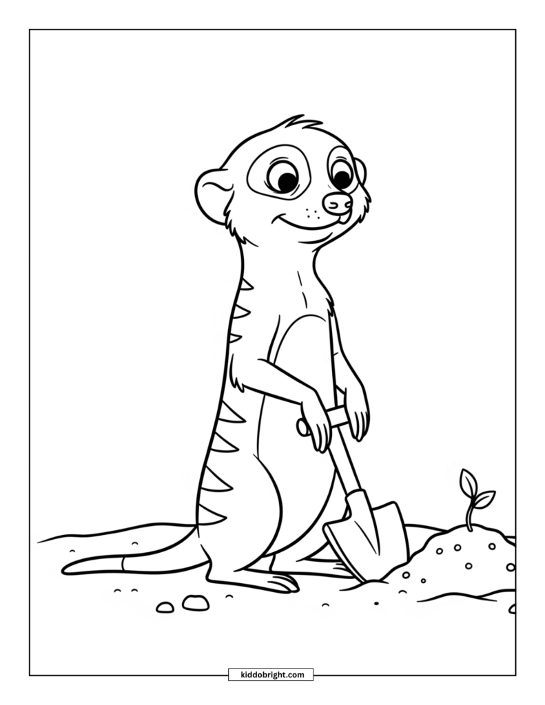 Meerkat coloring pages for kids free download