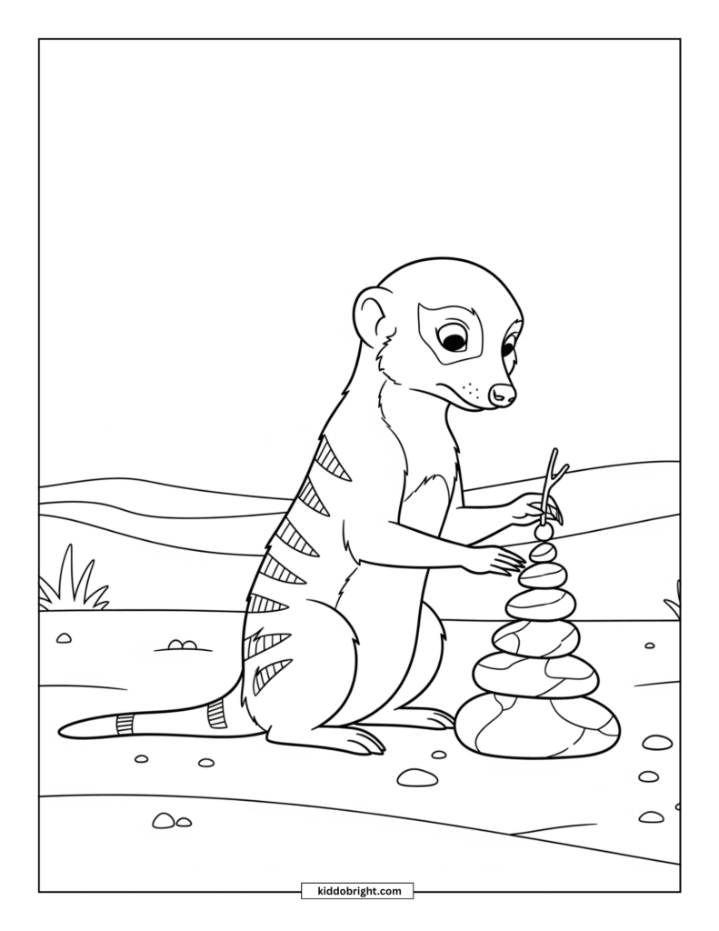 Meerkat coloring pages for kids free download