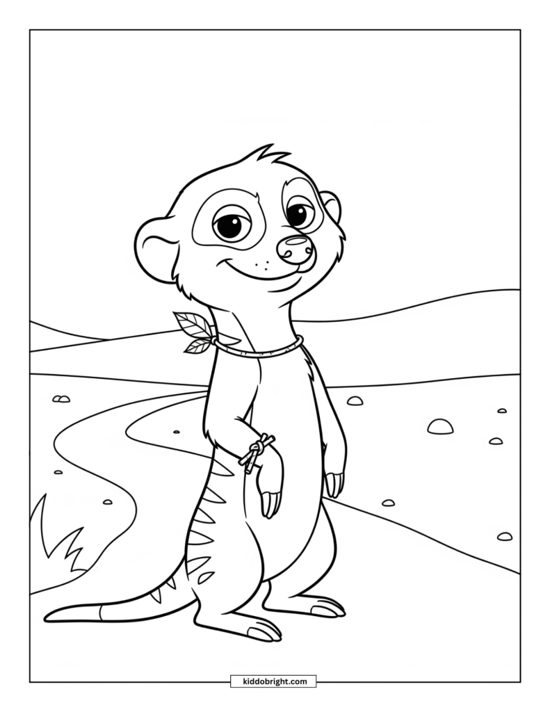 Meerkat coloring pages for kids free download