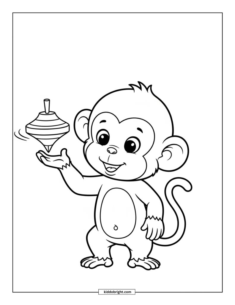 Monkey coloring pages for kids free download