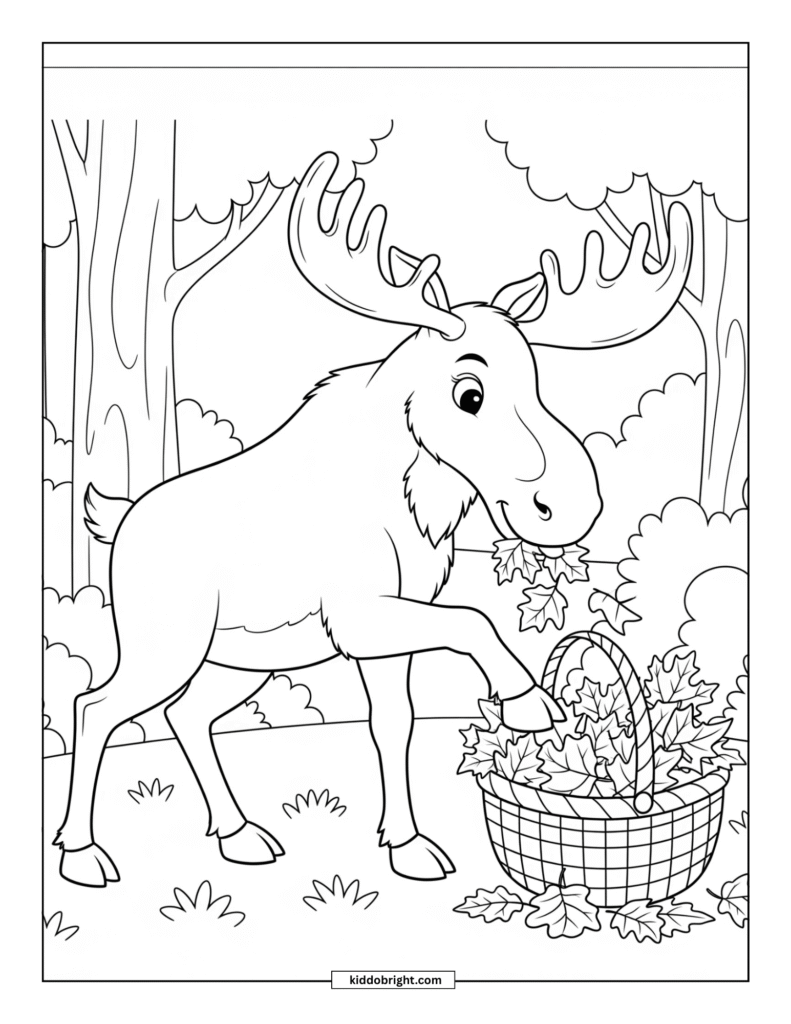 Moose coloring pages for kids free download