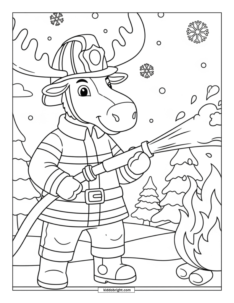 Moose coloring pages for kids free download