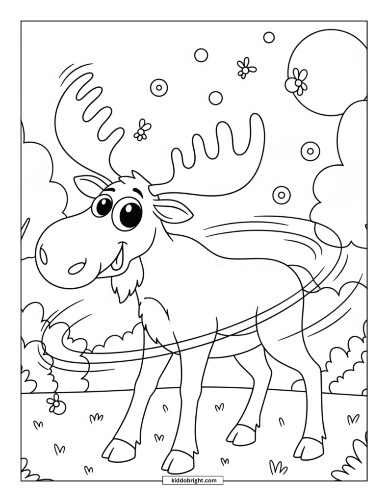 Moose coloring pages for kids free download