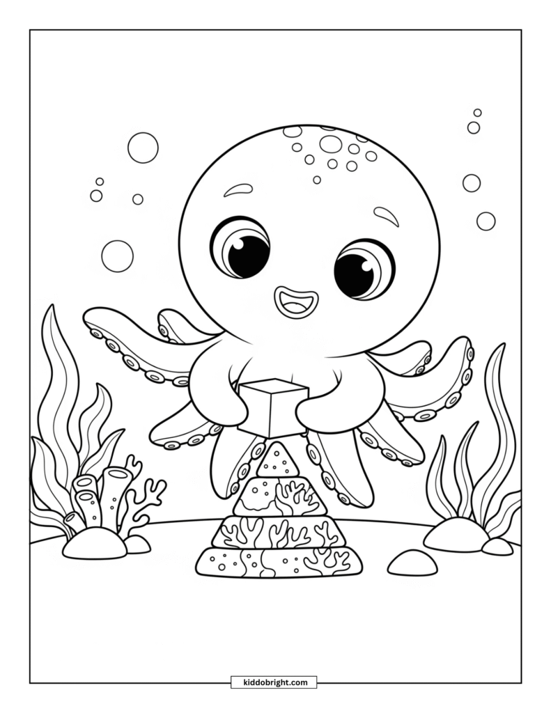 Octopus coloring pages for kids free download
