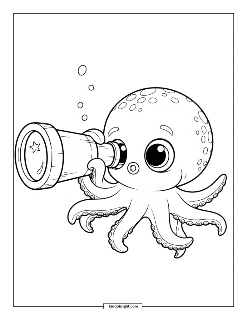 Octopus coloring pages for kids free download