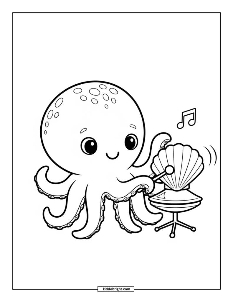 Octopus coloring pages for kids free download