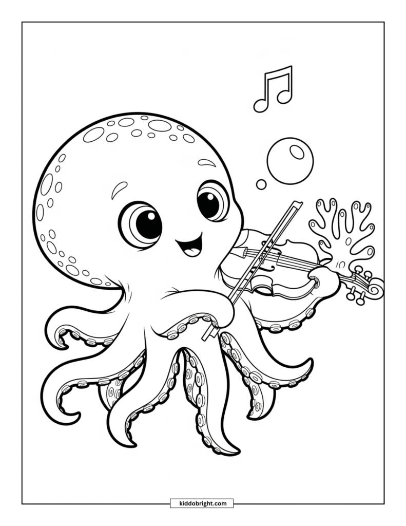 Octopus coloring pages for kids free download