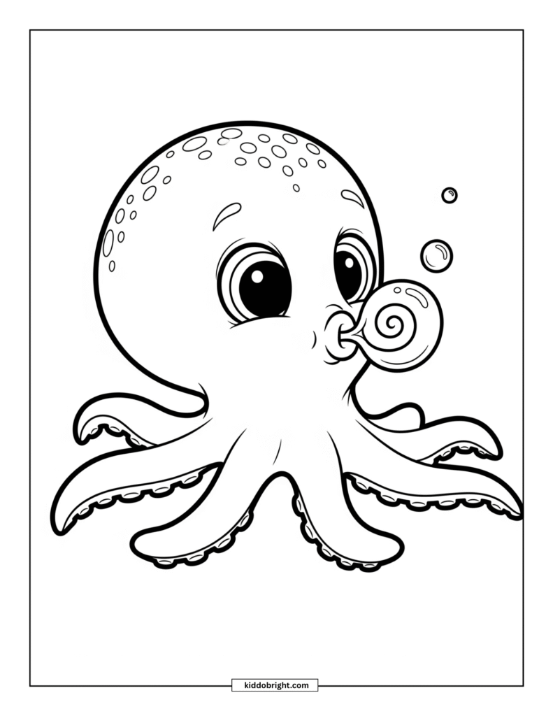 Octopus coloring pages for kids free download