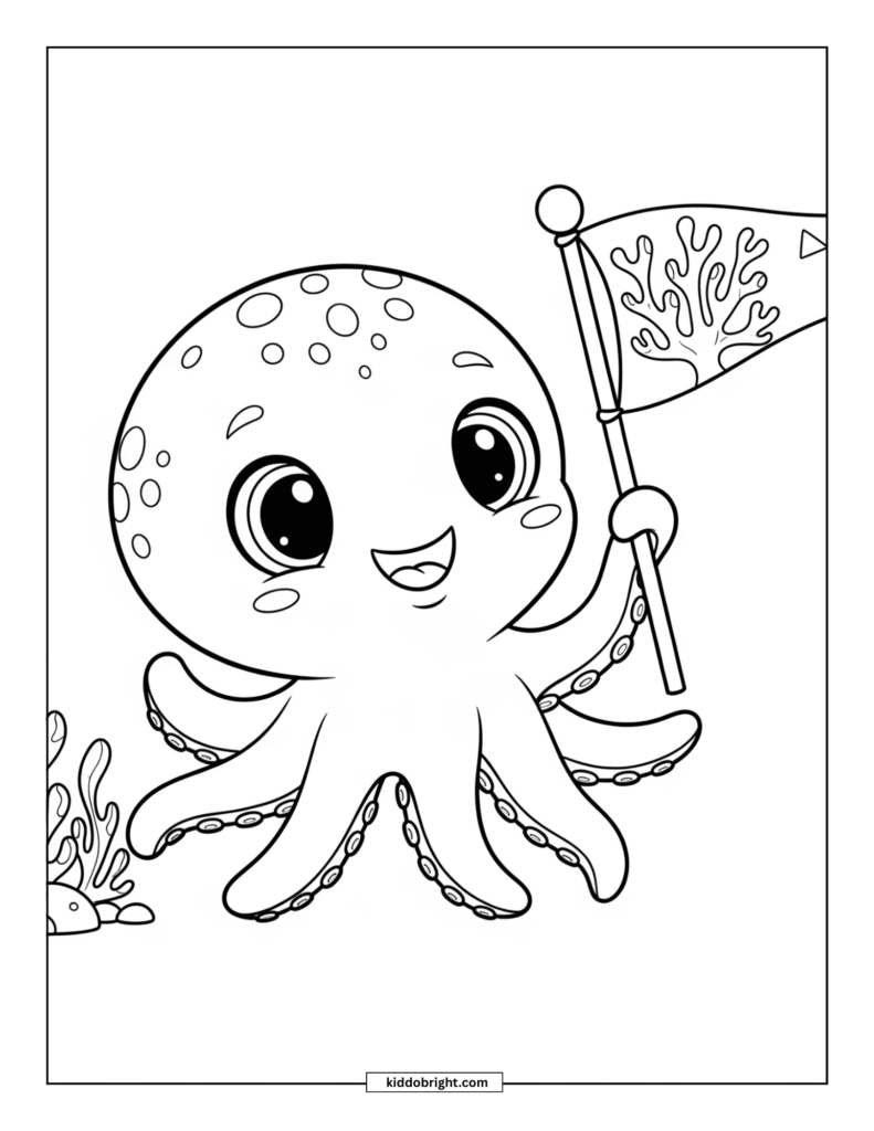 Octopus coloring pages for kids free download